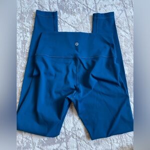 Lululemon high rise wunder under ocean blue yoga pants size 6